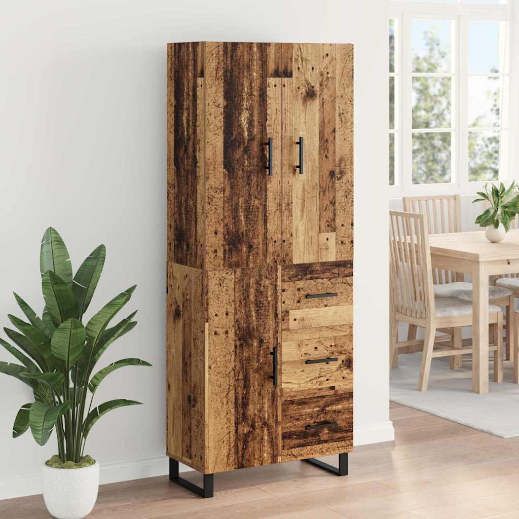 Highboard mit Schubladen 2 pcs Altholz 69,5 x 34 x 180 cm