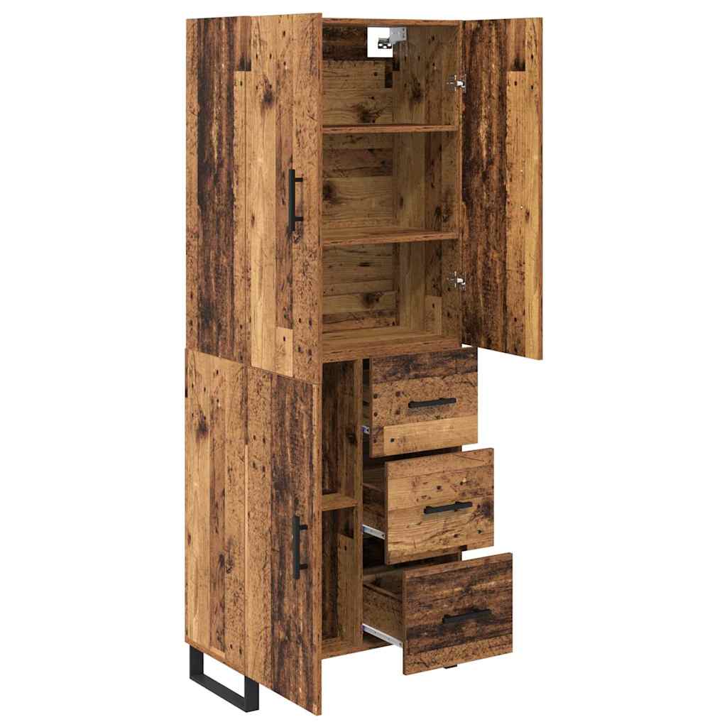 Highboard mit Schubladen 2 pcs Altholz 69,5 x 34 x 180 cm