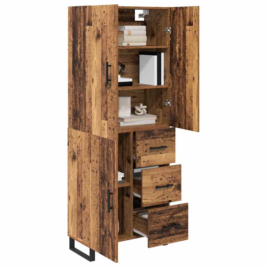 Highboard mit Schubladen 2 pcs Altholz 69,5 x 34 x 180 cm