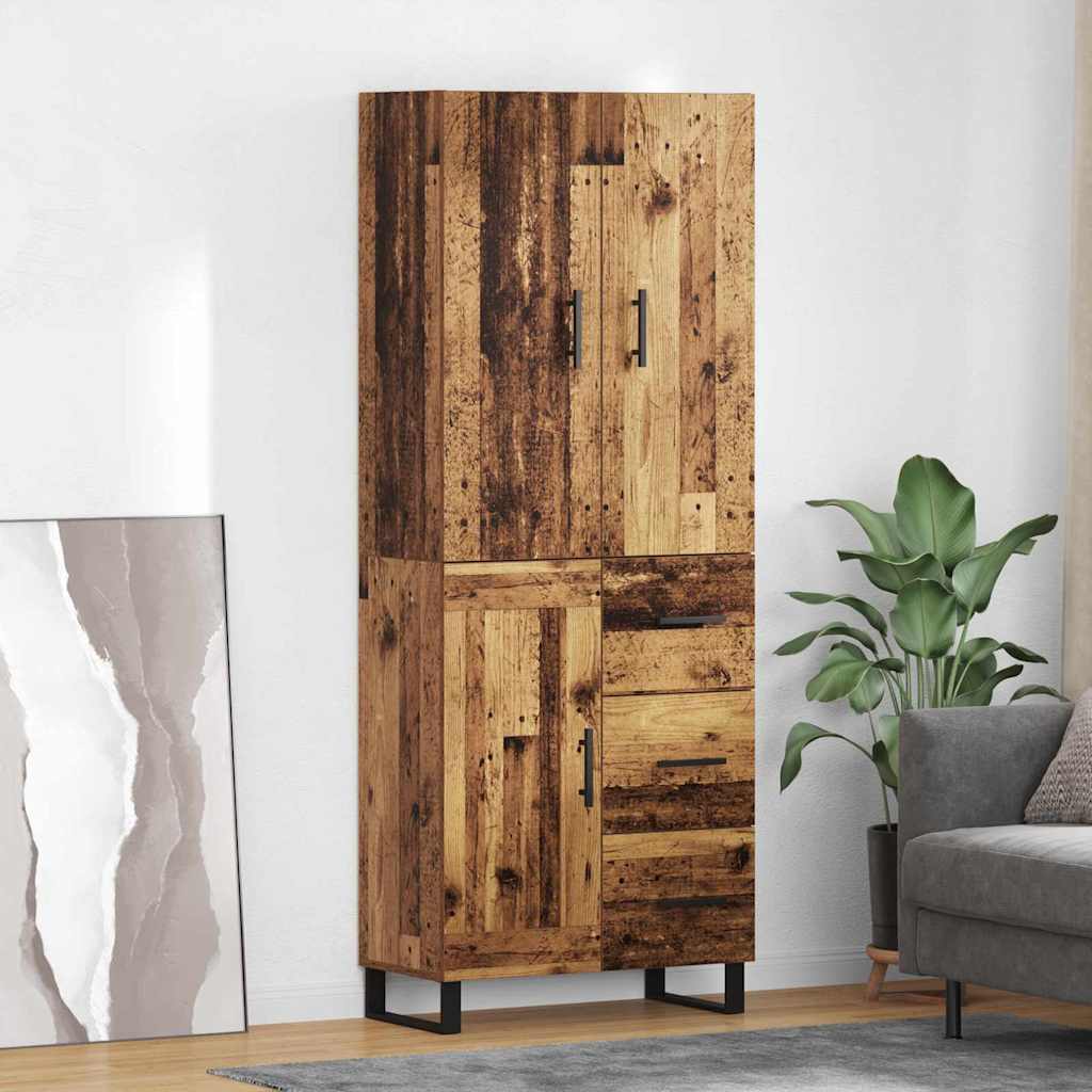 Highboard mit Schubladen 2 pcs Altholz 69,5 x 34 x 180 cm