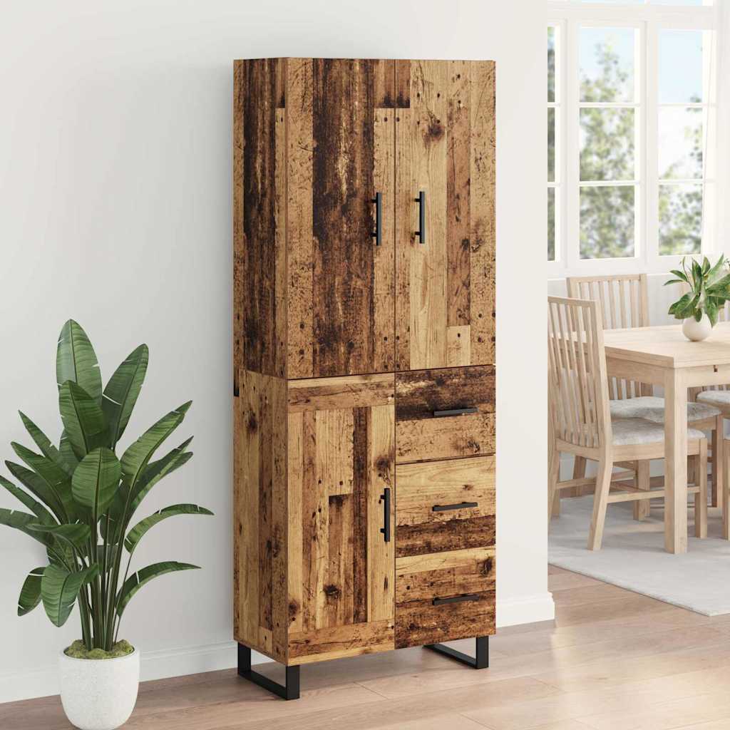 Highboard mit Schubladen 2 pcs Altholz 69,5 x 34 x 180 cm