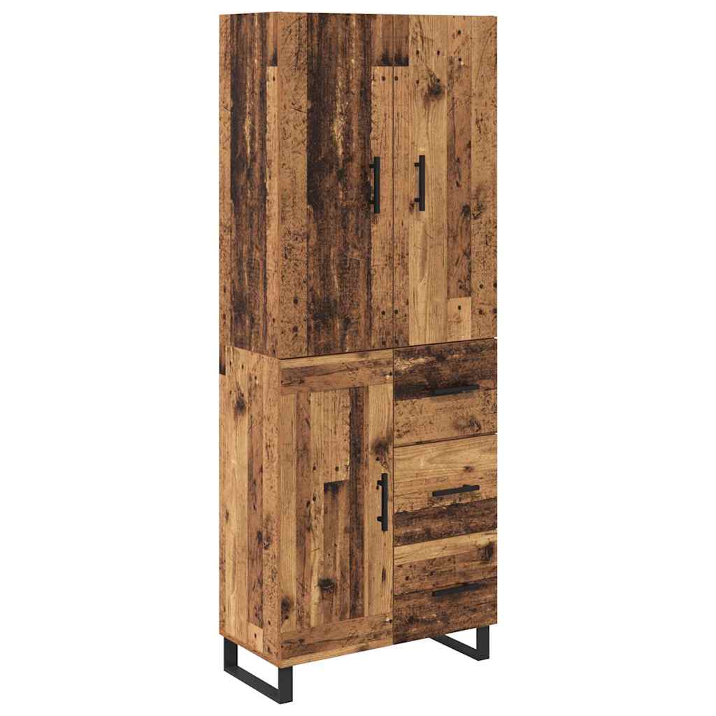 Highboard mit Schubladen 2 pcs Altholz 69,5 x 34 x 180 cm