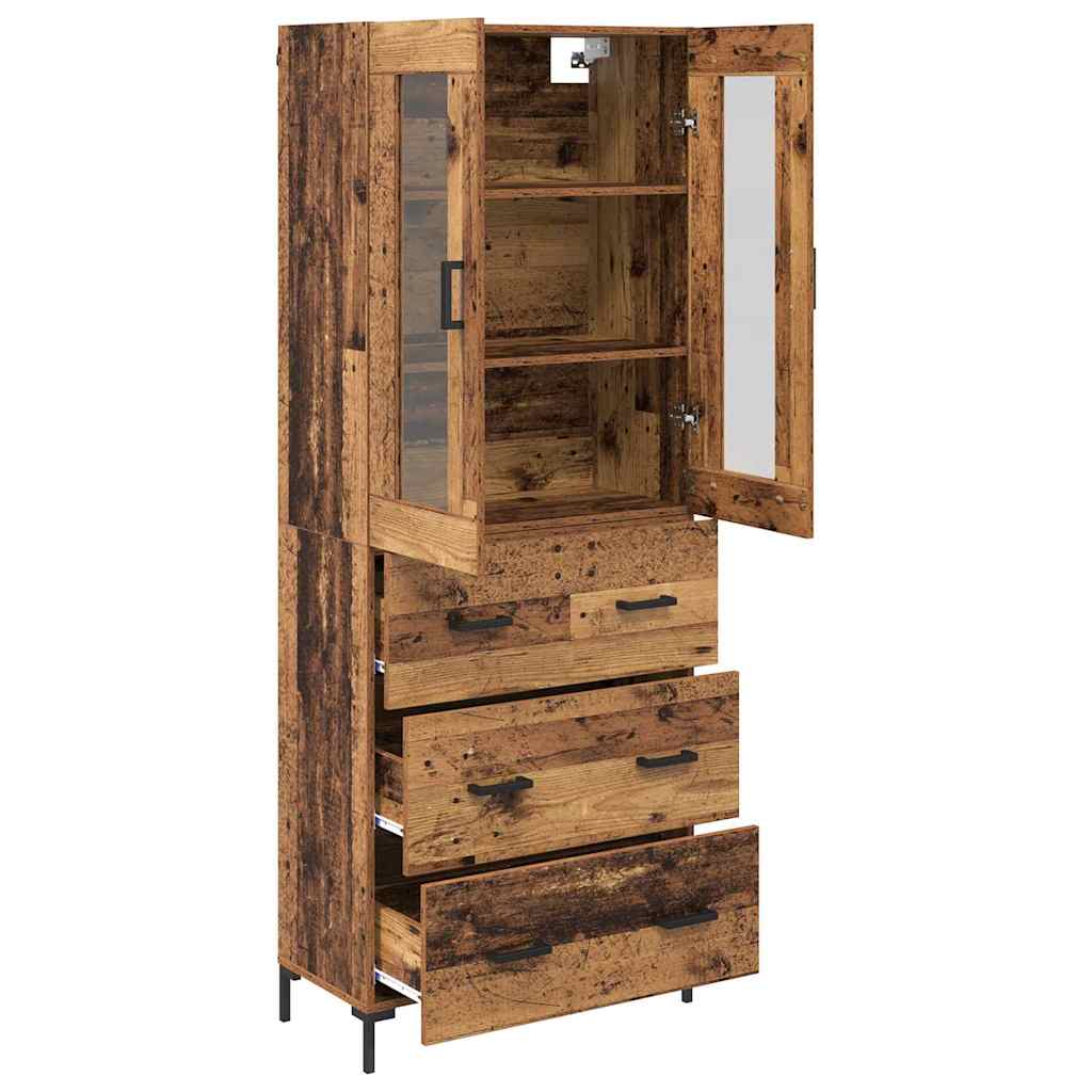 Highboard mit Schubladen 2 pcs Altholz Holzwerkstoff