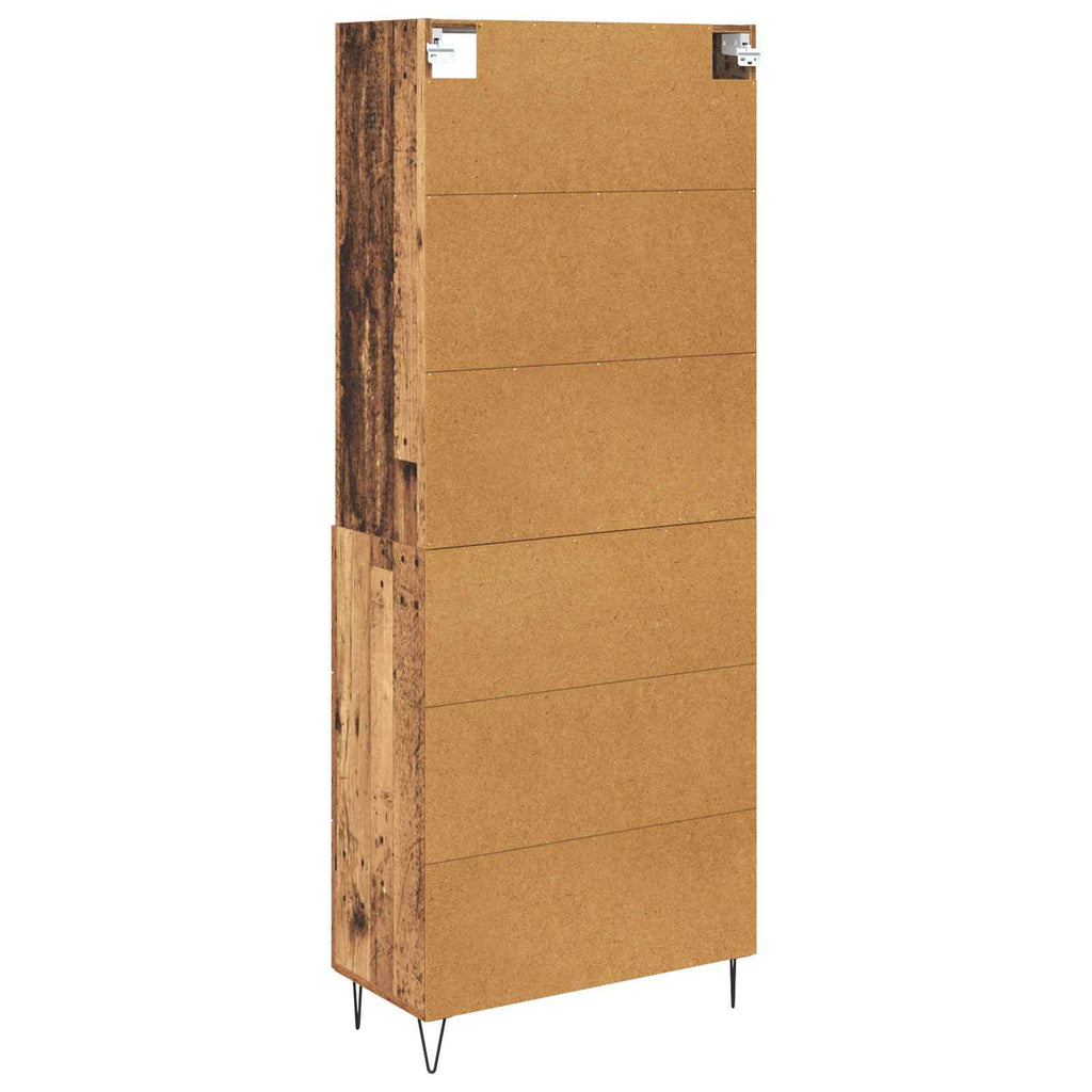 Highboard mit Schubladen 2 pcs Altholz Holzwerkstoff