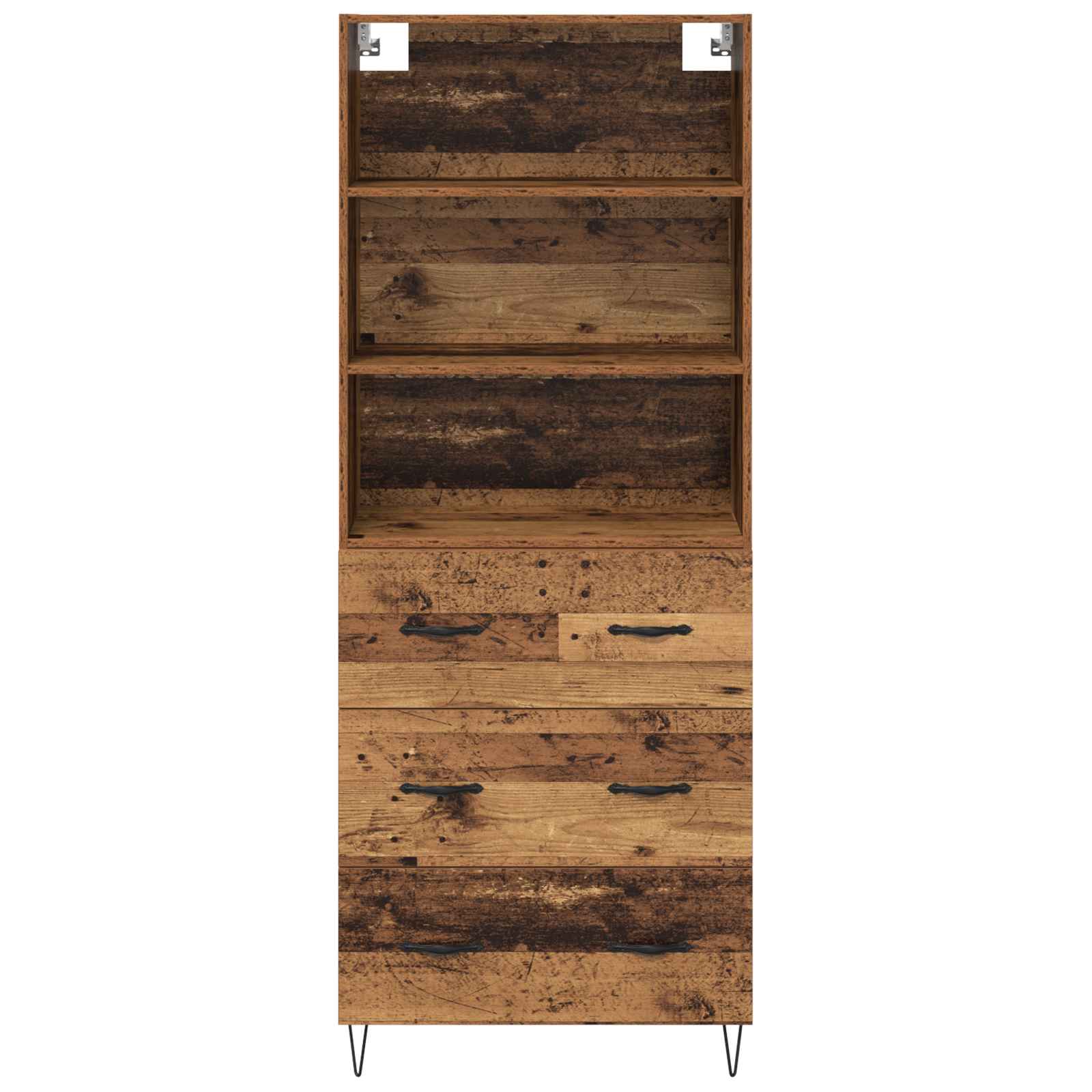 Highboard mit Schubladen 2 pcs Altholz Holzwerkstoff