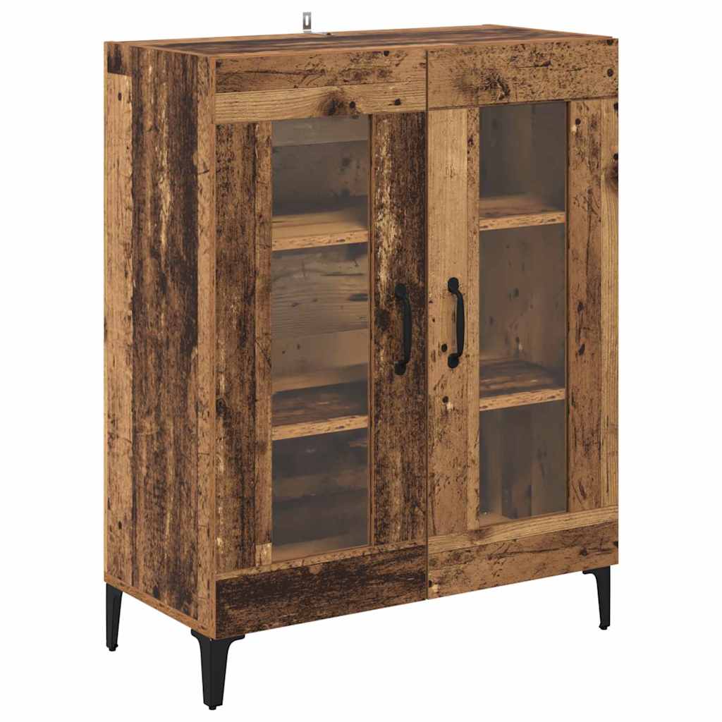 Highboard Wandmontiert Altholz 69,5 x 34 x 180 cm Holzwerkstoff