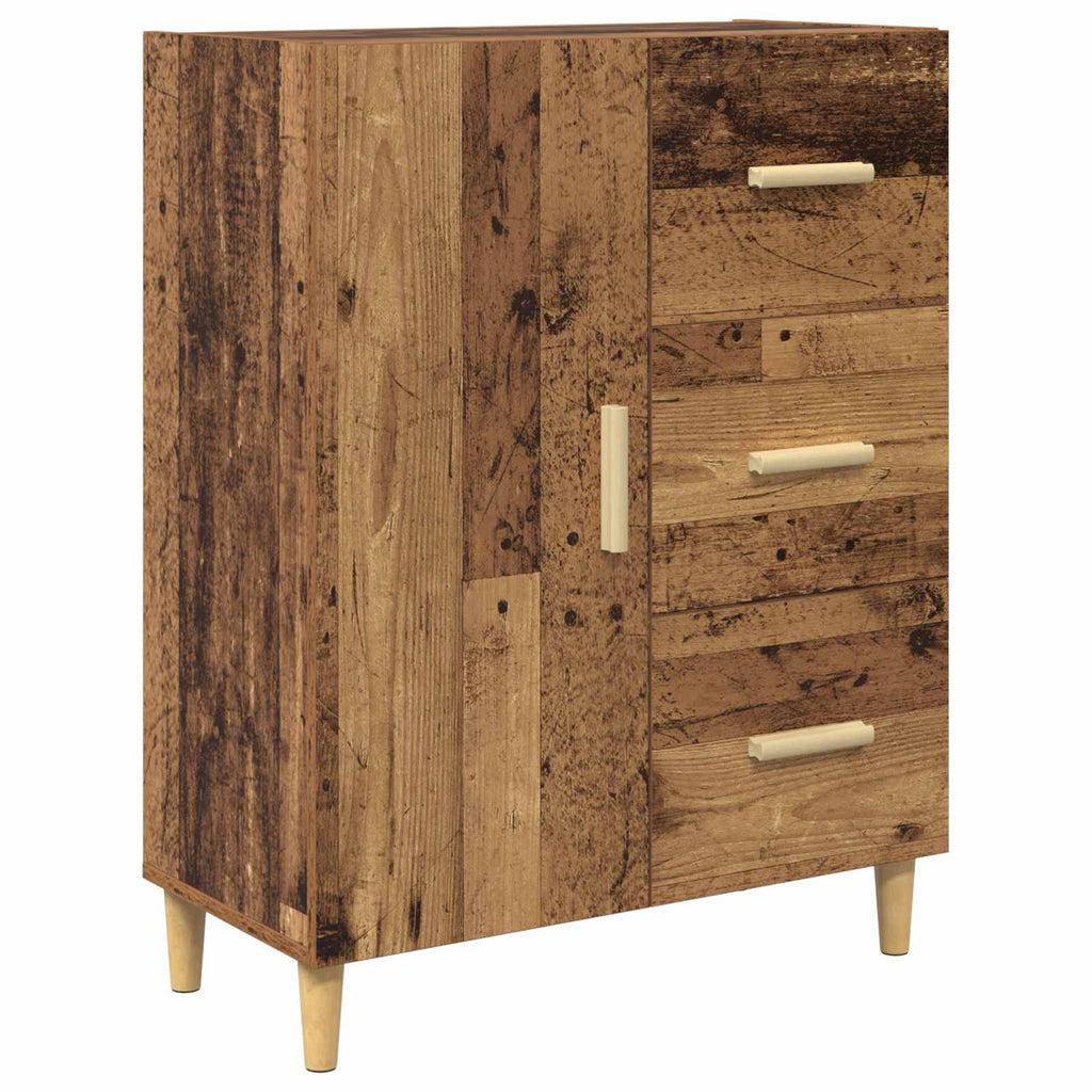 Highboard Altholz 69,5 x 32,5 x 180 cm Holzwerkstoff