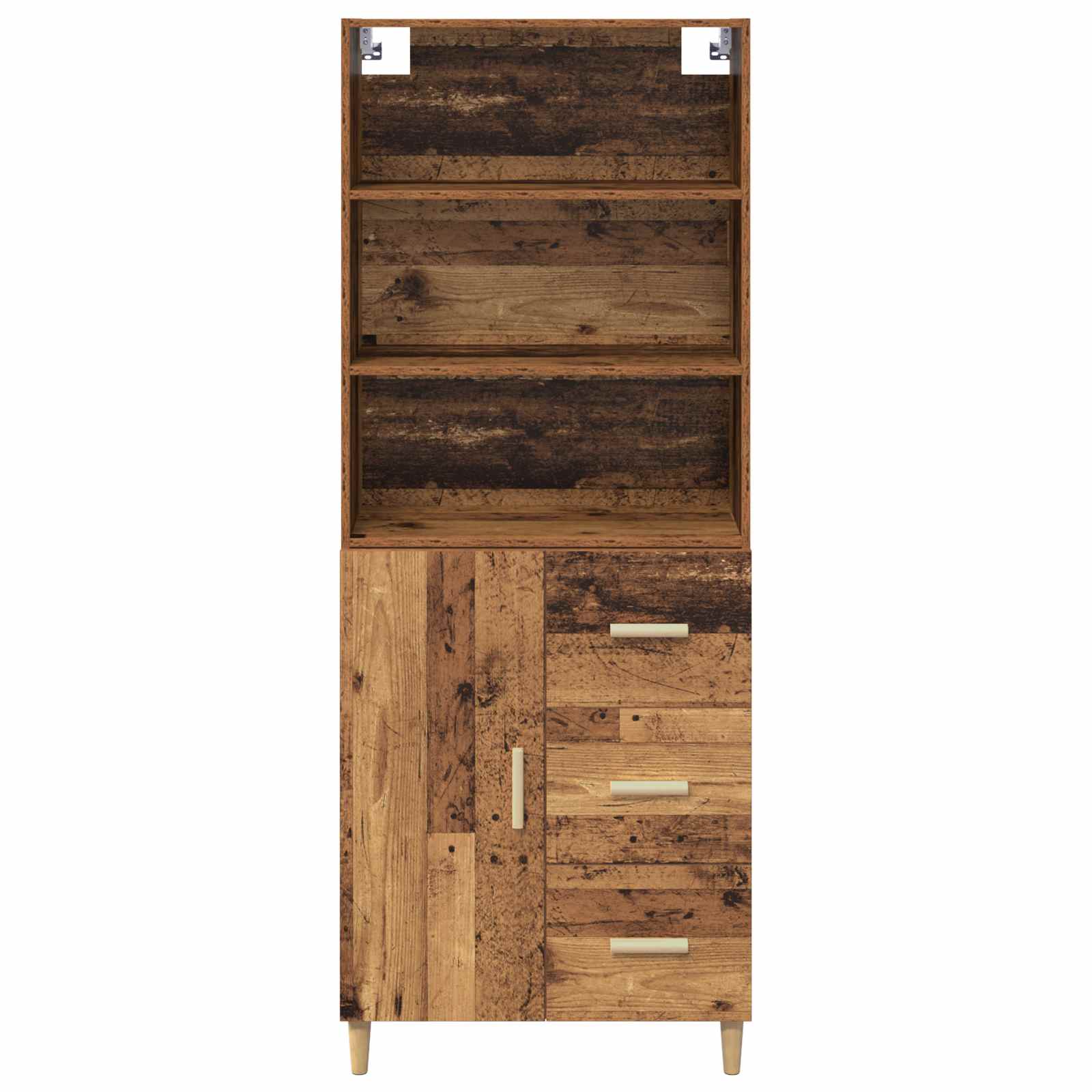 Highboard Altholz 69,5 x 32,5 x 180 cm Holzwerkstoff