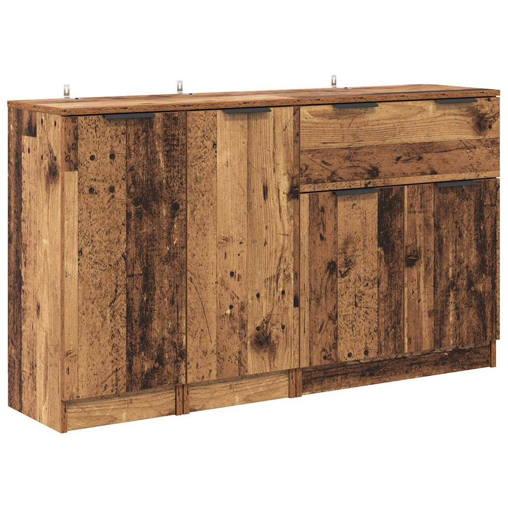 Sideboard mit Schubladen 3 pcs Altholz Holzwerkstoff