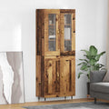 Highboard 2 pcs Altholz Holzwerkstoff