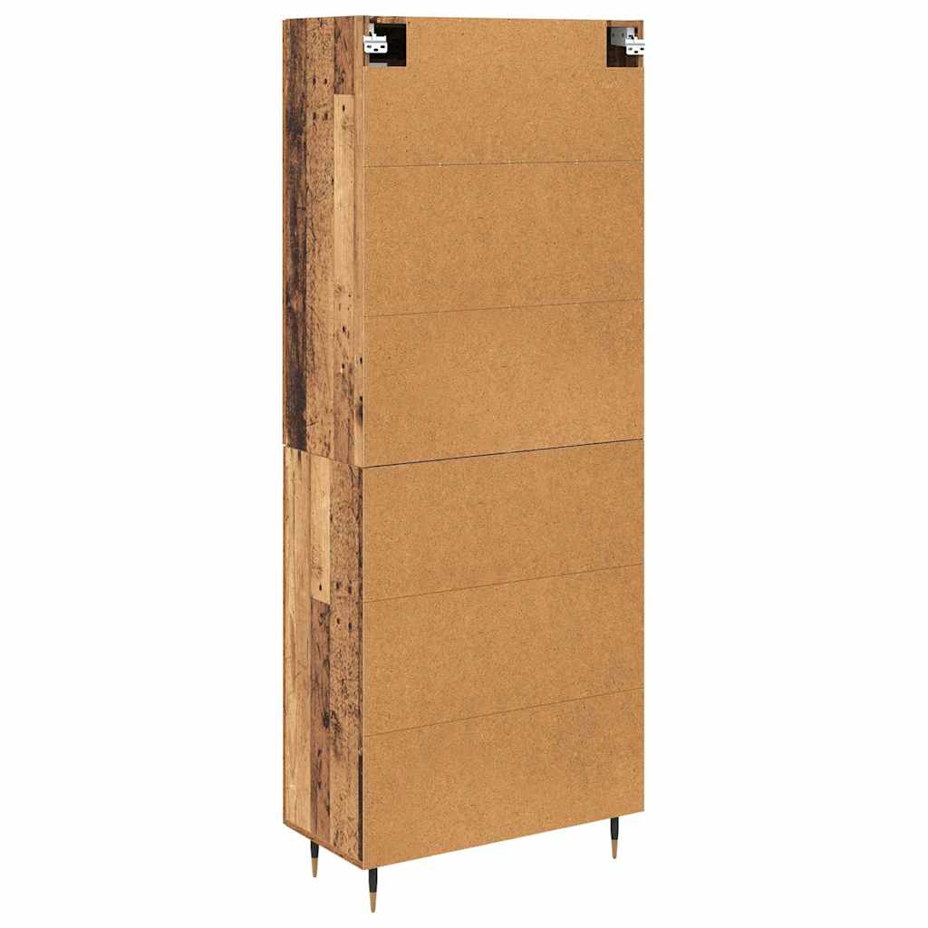 Highboard 2 pcs Altholz Holzwerkstoff