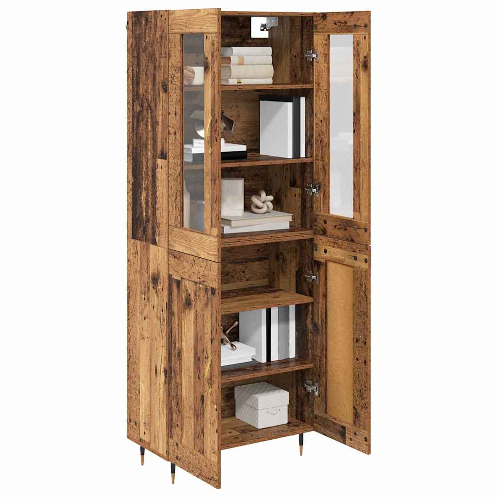 Highboard 2 pcs Altholz Holzwerkstoff