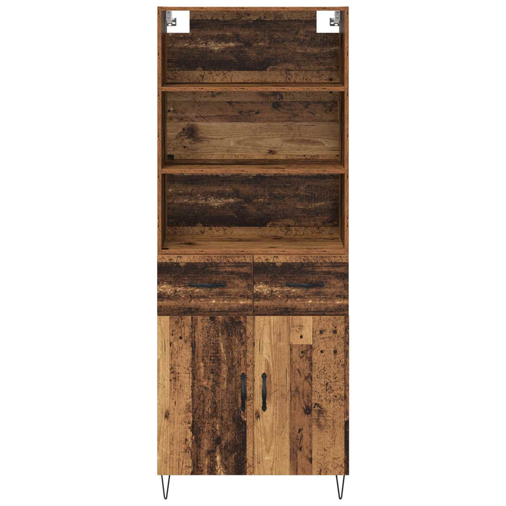 Highboard mit Schubladen 2 pcs Altholz Holzwerkstoff