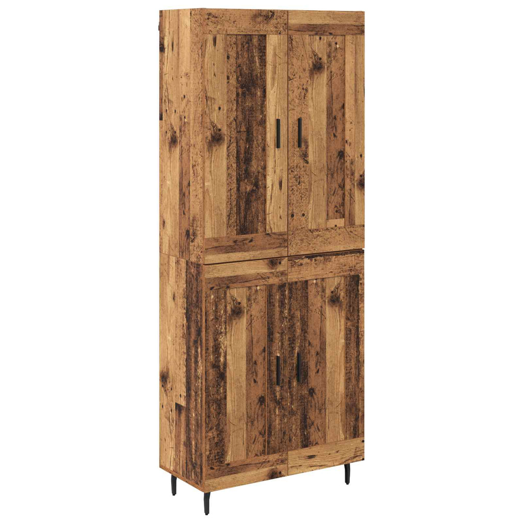 Highboard 2 pcs Altholz Holzwerkstoff