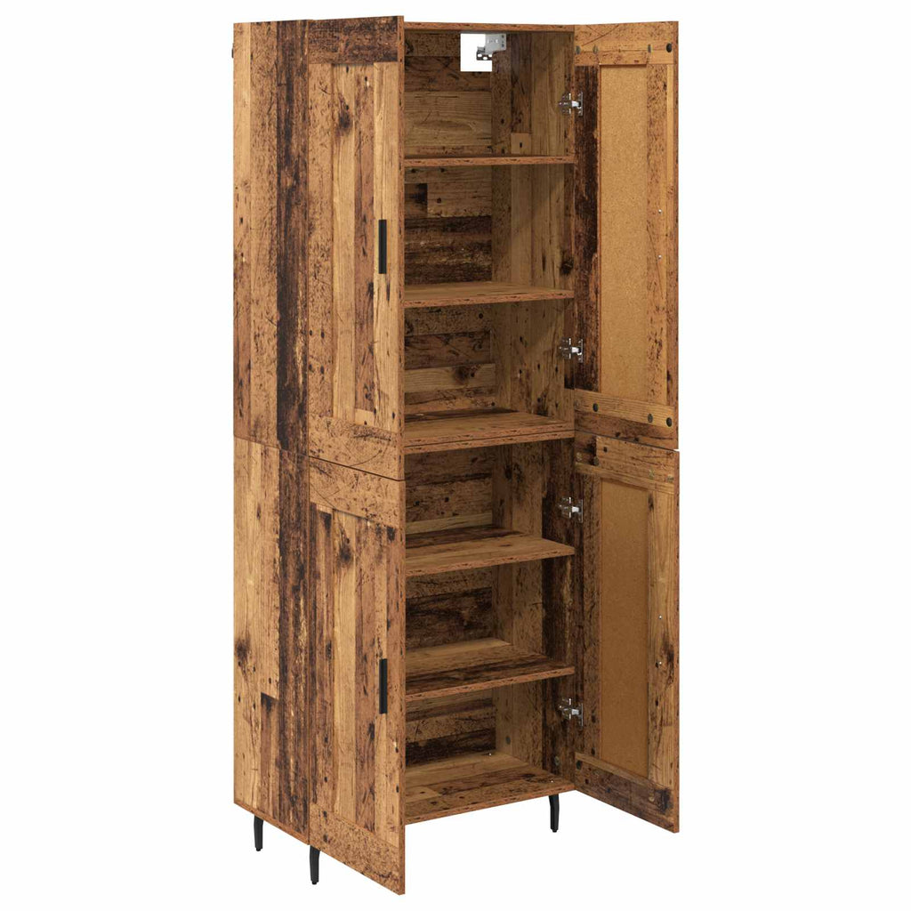 Highboard 2 pcs Altholz Holzwerkstoff