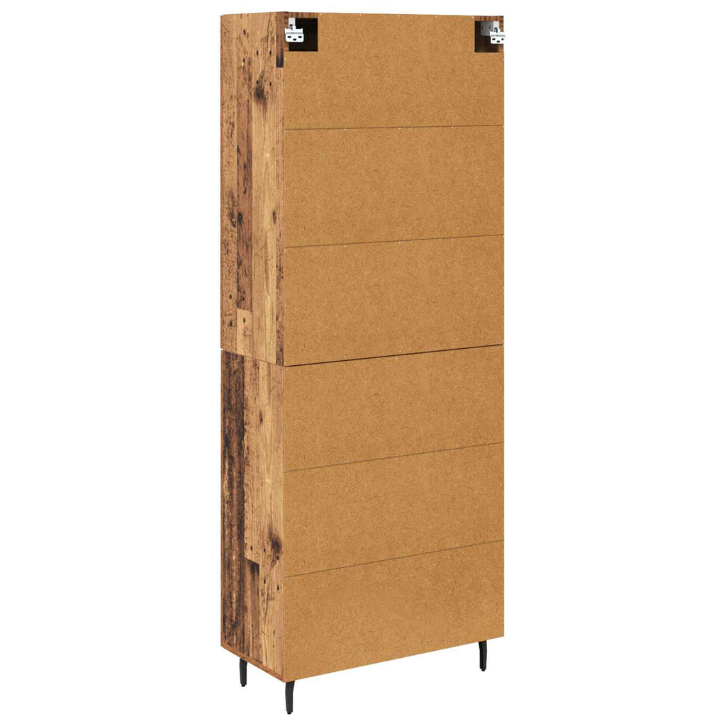 Highboard 2 pcs Altholz Holzwerkstoff
