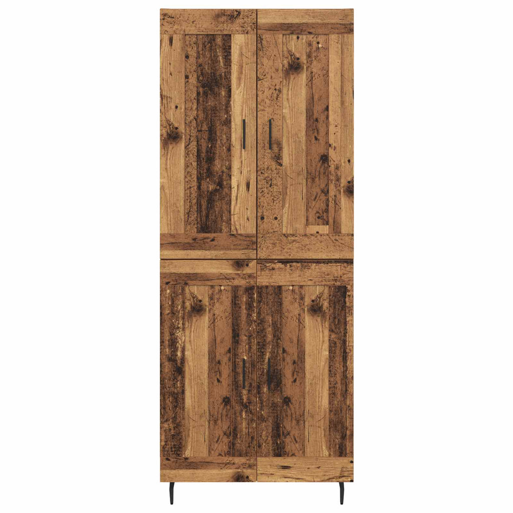 Highboard 2 pcs Altholz Holzwerkstoff