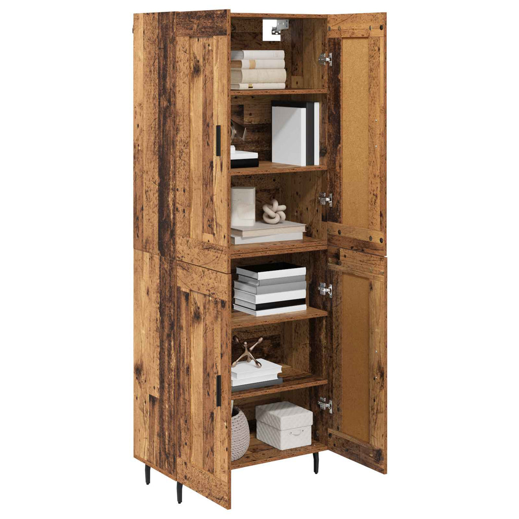 Highboard 2 pcs Altholz Holzwerkstoff