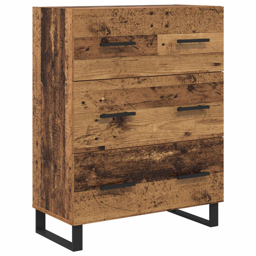 Highboard Altholz 69,5 x 34 x 180 cm Holzwerkstoff