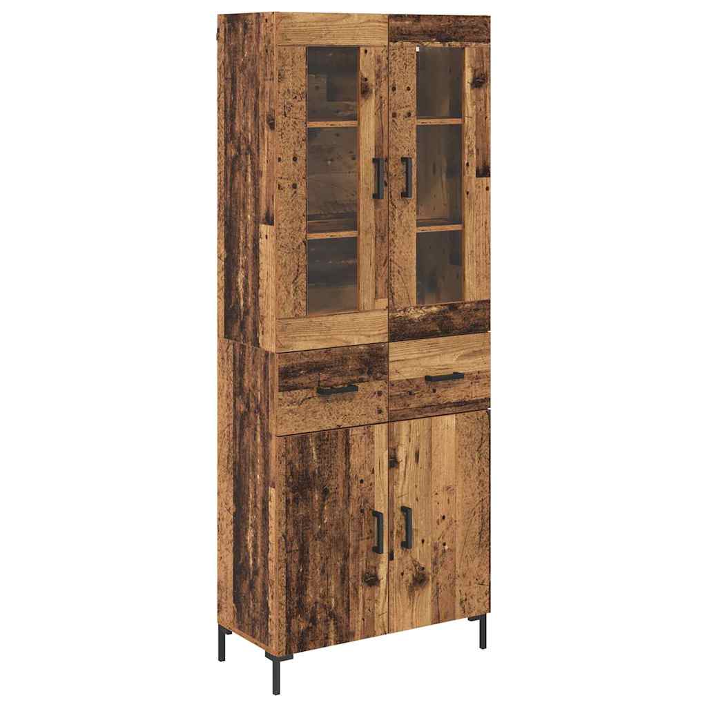 Highboard mit Schubladen 2 pcs Altholz Holzwerkstoff