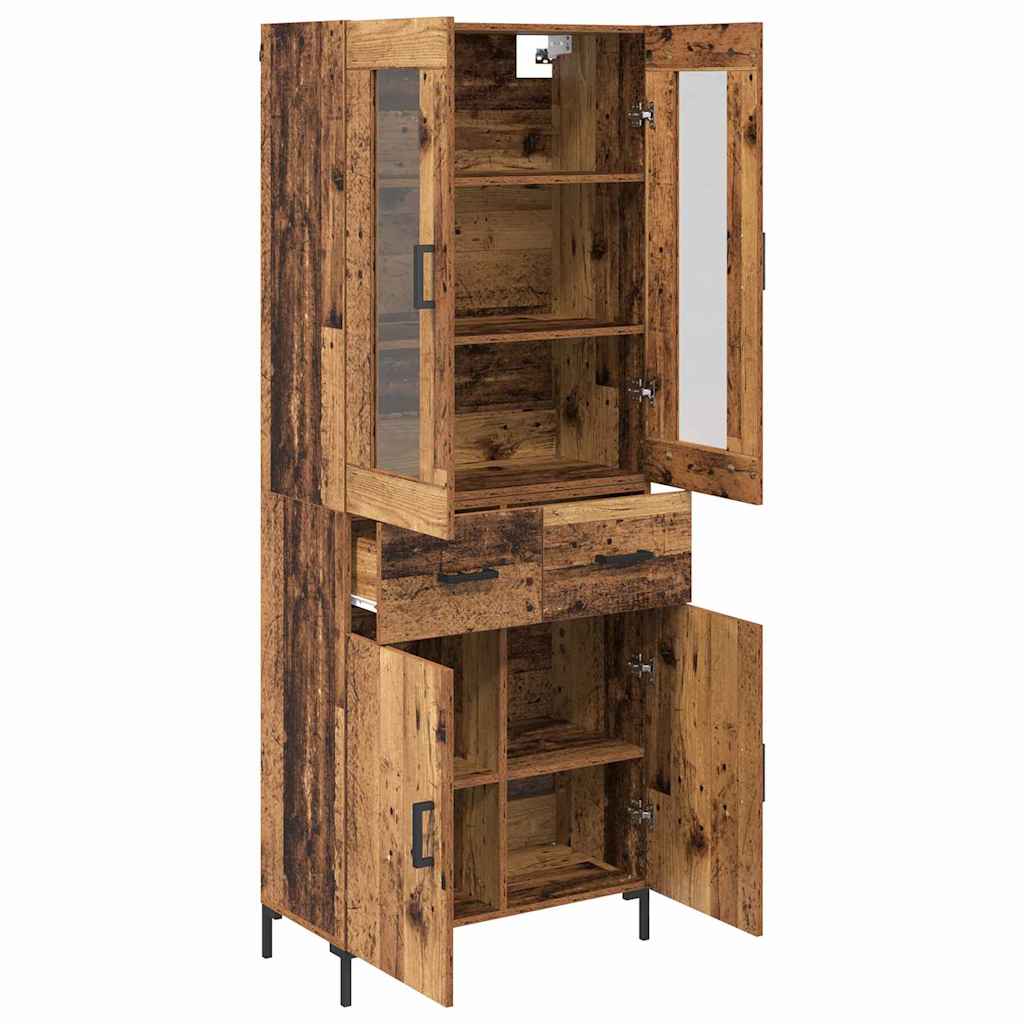 Highboard mit Schubladen 2 pcs Altholz Holzwerkstoff
