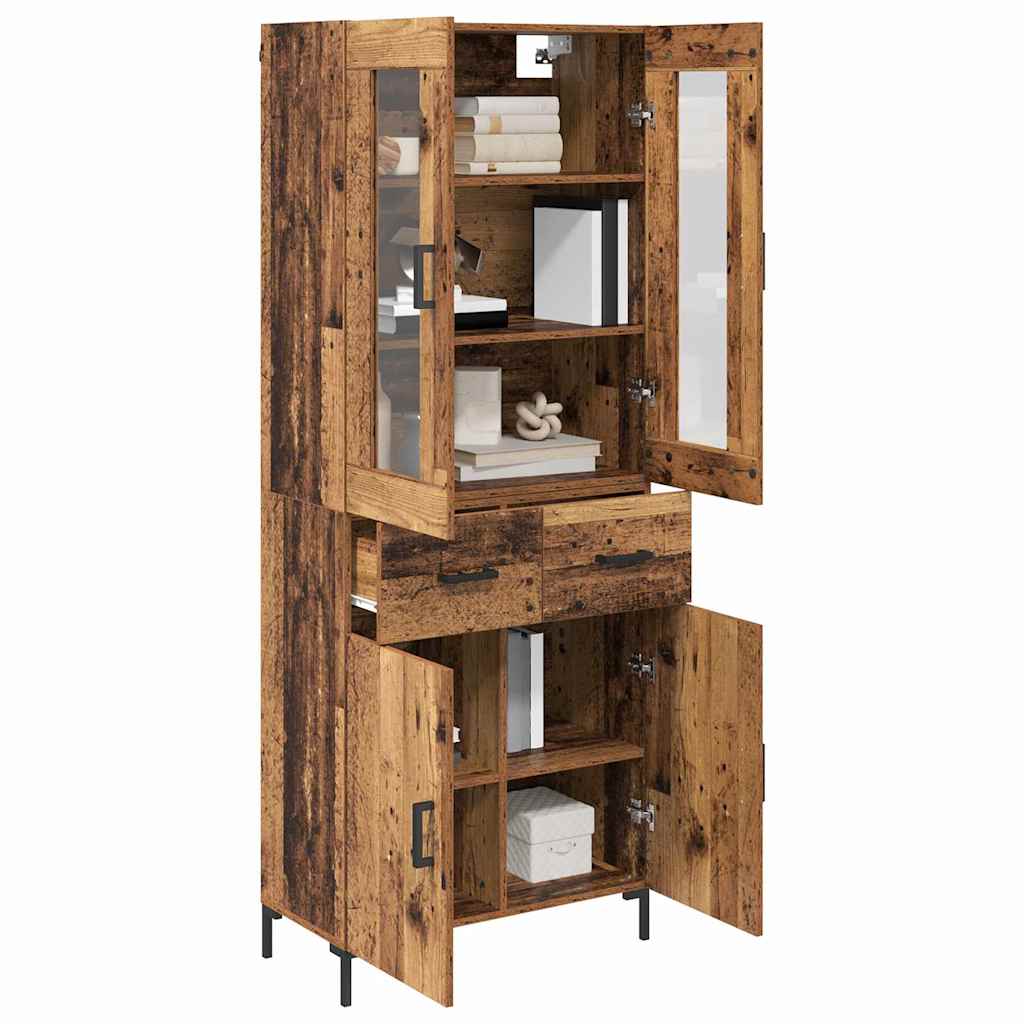 Highboard mit Schubladen 2 pcs Altholz Holzwerkstoff