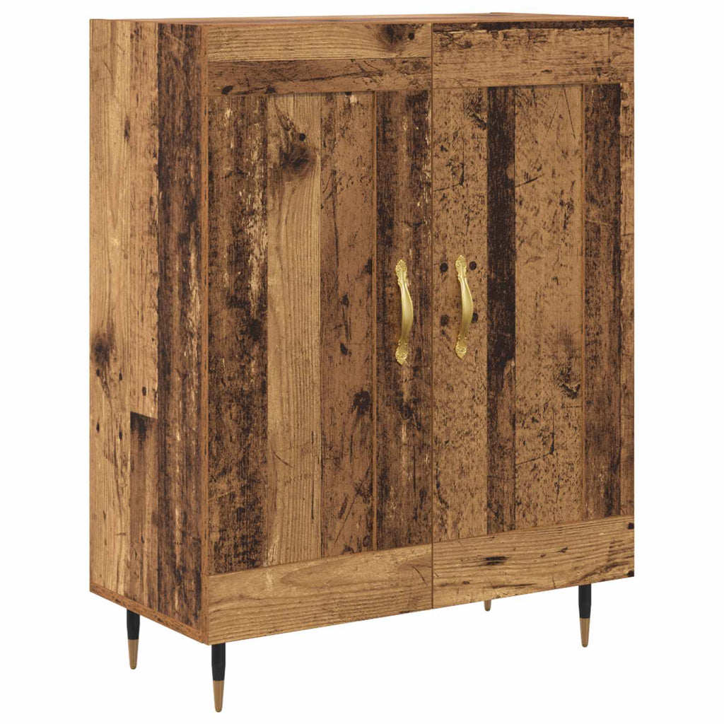 Highboard Altholz 69,5 x 34 x 180 cm Holzwerkstoff