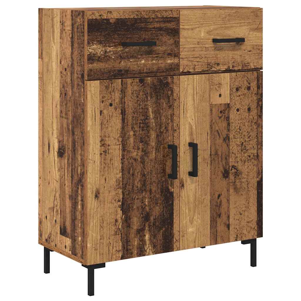 Highboard Altholz 69,5 x 34 x 180 cm Holzwerkstoff
