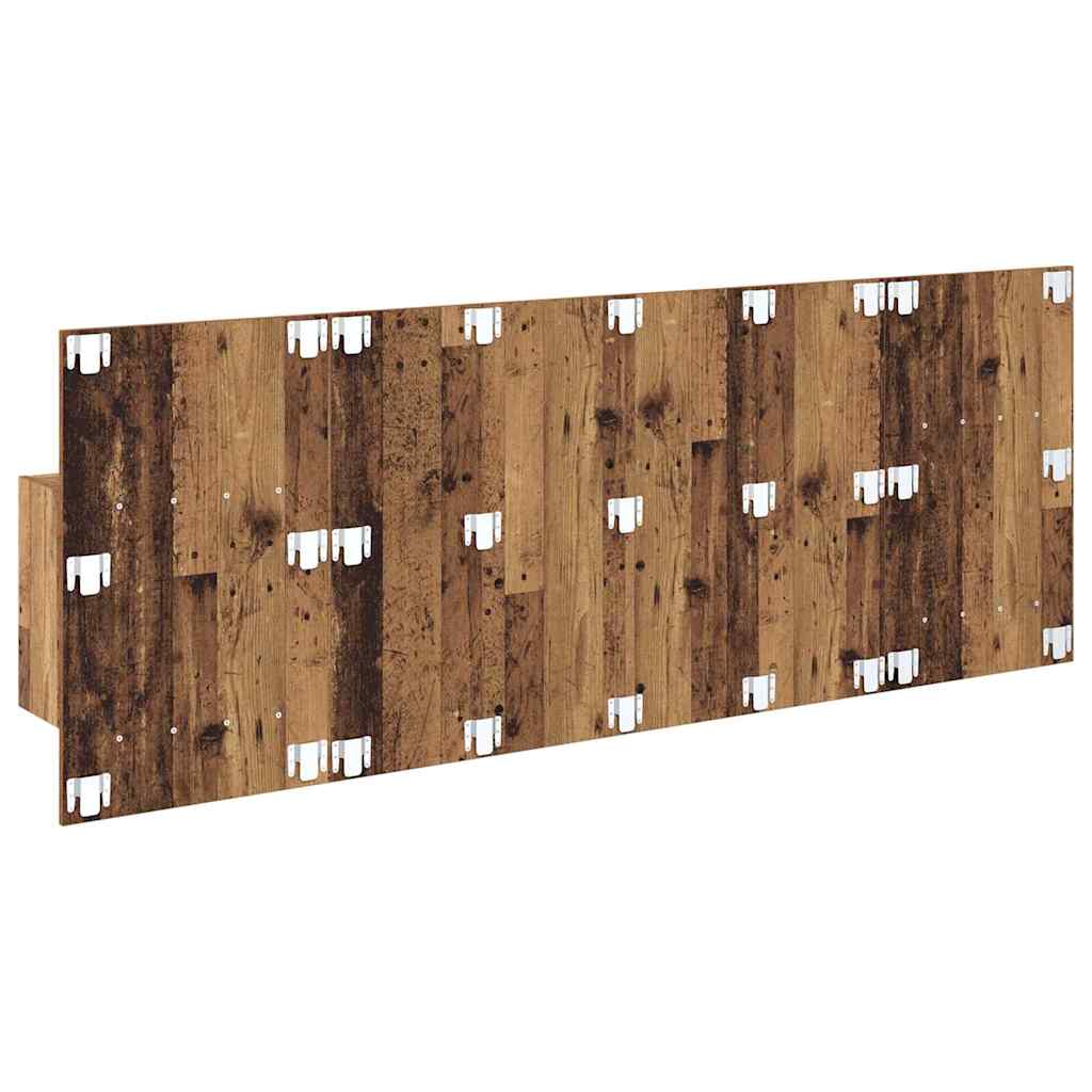 Kopfteil mit Schrank mit Schubladen 3 pcs Altholz Holzwerkstoff