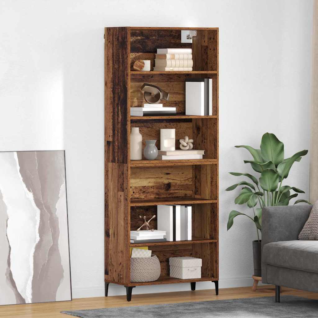 Highboard Altholz 69,5 x 34 x 180 cm Holzwerkstoff