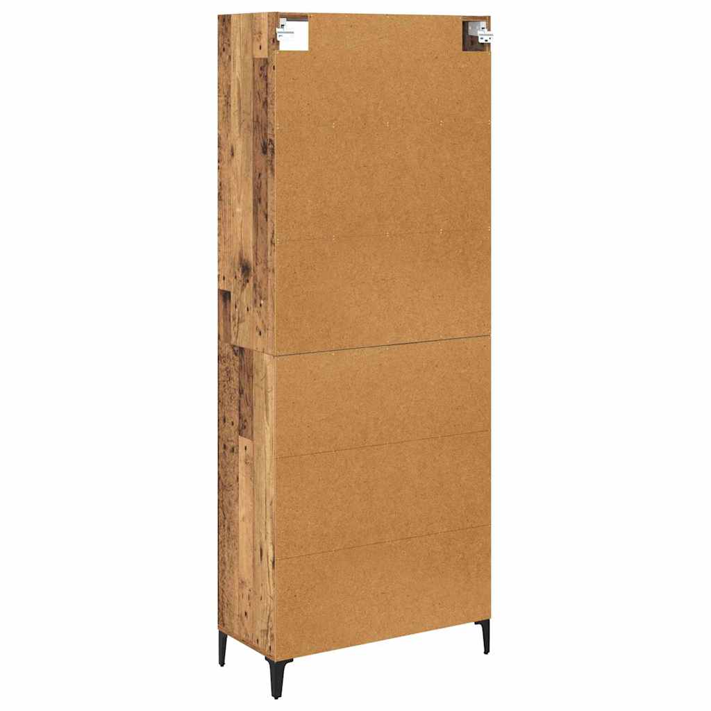 Highboard Altholz 69,5 x 34 x 180 cm Holzwerkstoff