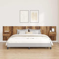 Kopfteil mit Schrank mit Schubladen 3 pcs Altholz Holzwerkstoff