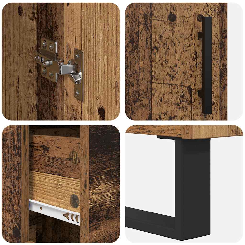 Highboard mit Schubladen 2 pcs Altholz 69,5 x 34 x 180 cm