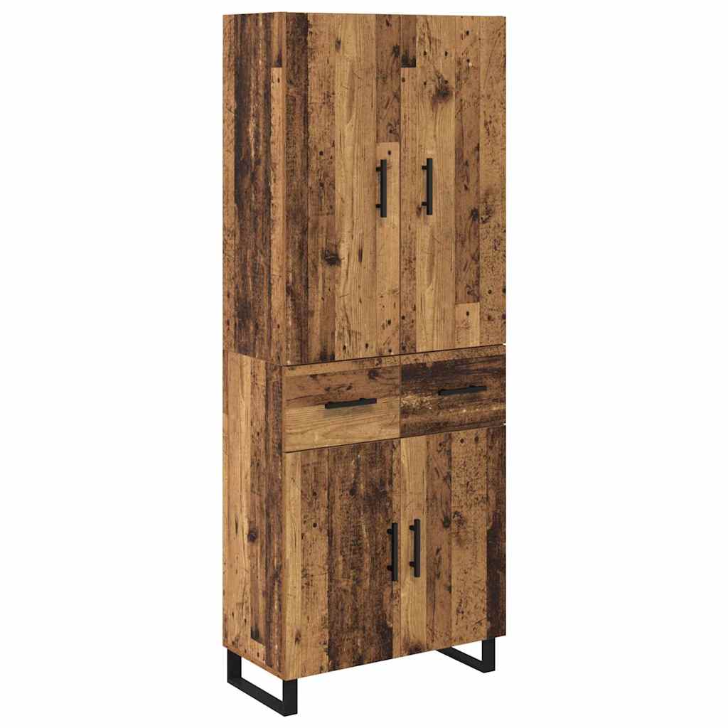 Highboard mit Schubladen 2 pcs Altholz 69,5 x 34 x 180 cm