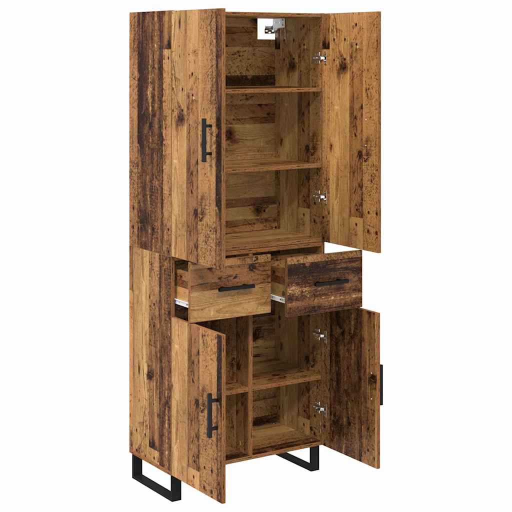 Highboard mit Schubladen 2 pcs Altholz 69,5 x 34 x 180 cm