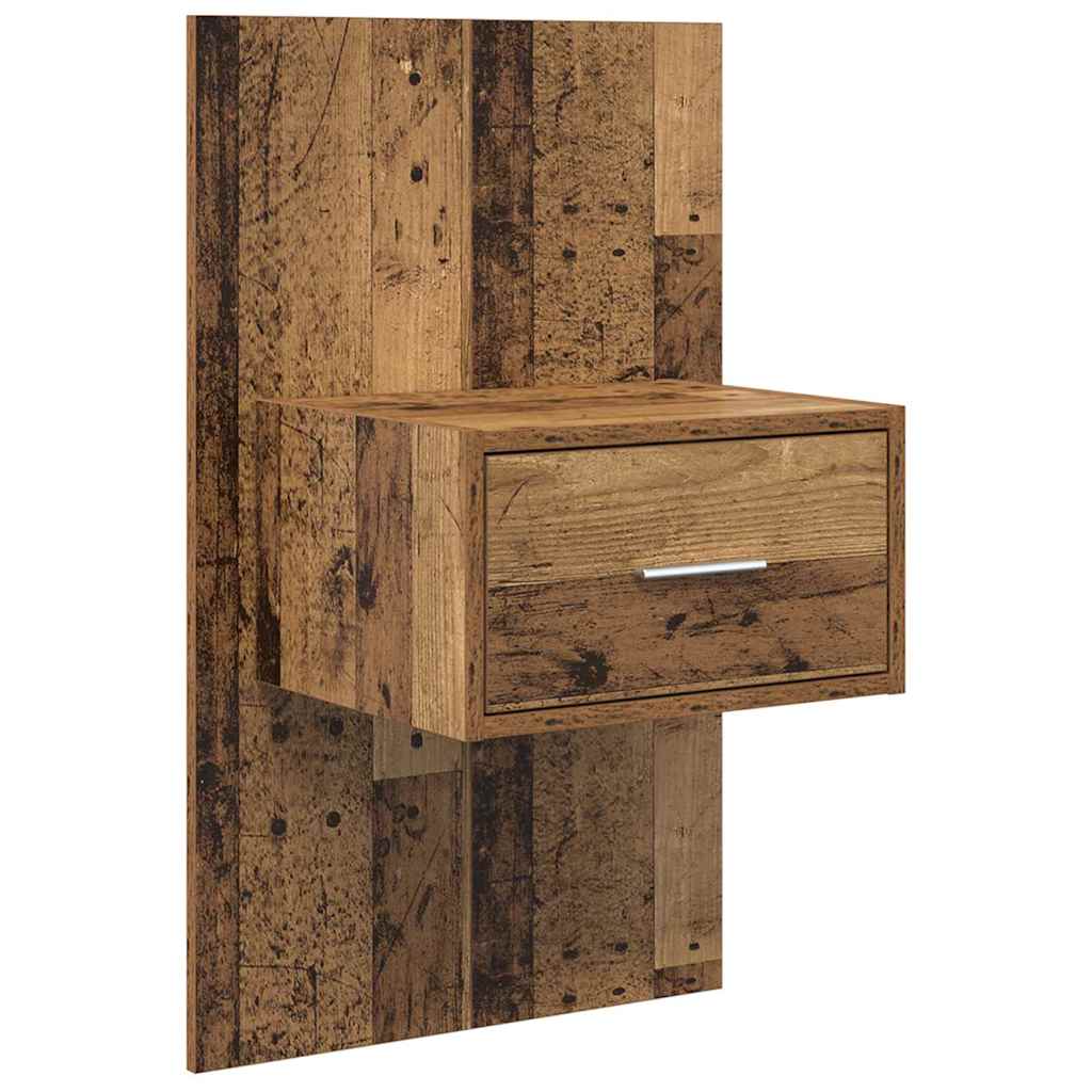 Kopfteil mit Schrank mit Schubladen 3 pcs Altholz Holzwerkstoff