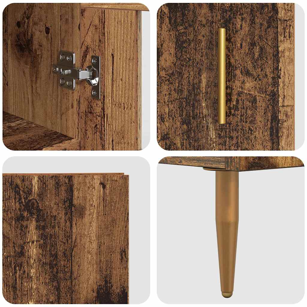 Highboard 2 pcs Altholz Glas