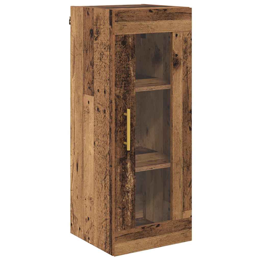Highboard 2 pcs Altholz Glas