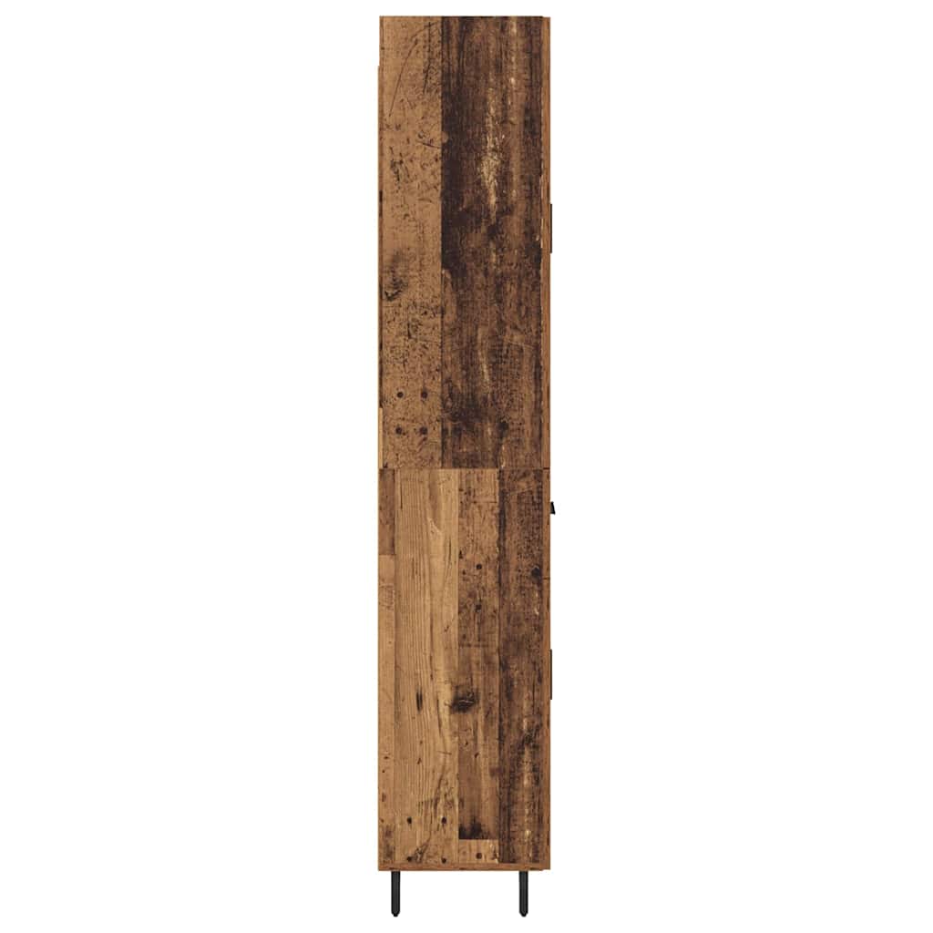 Highboard mit Schubladen 2 pcs Altholz Engineered Wood und Glas