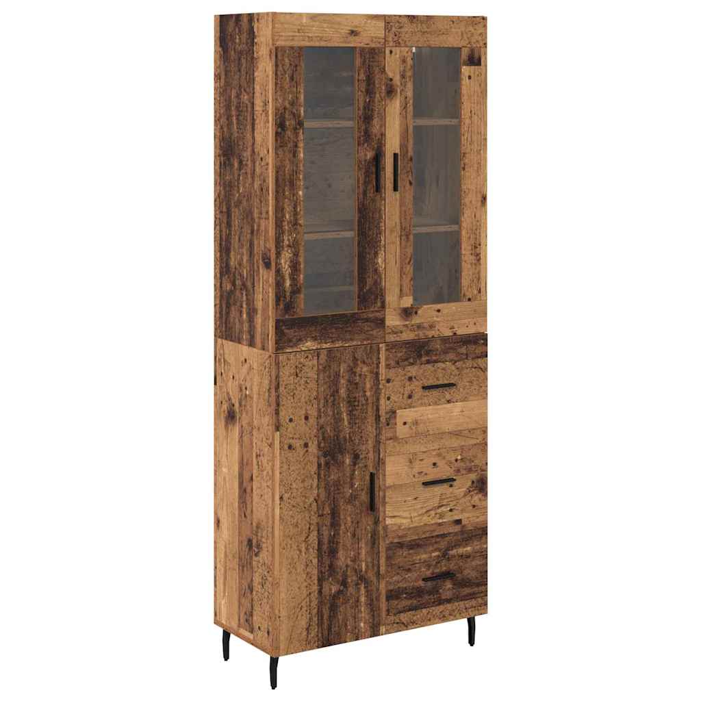 Highboard mit Schubladen 2 pcs Altholz Holzwerkstoff