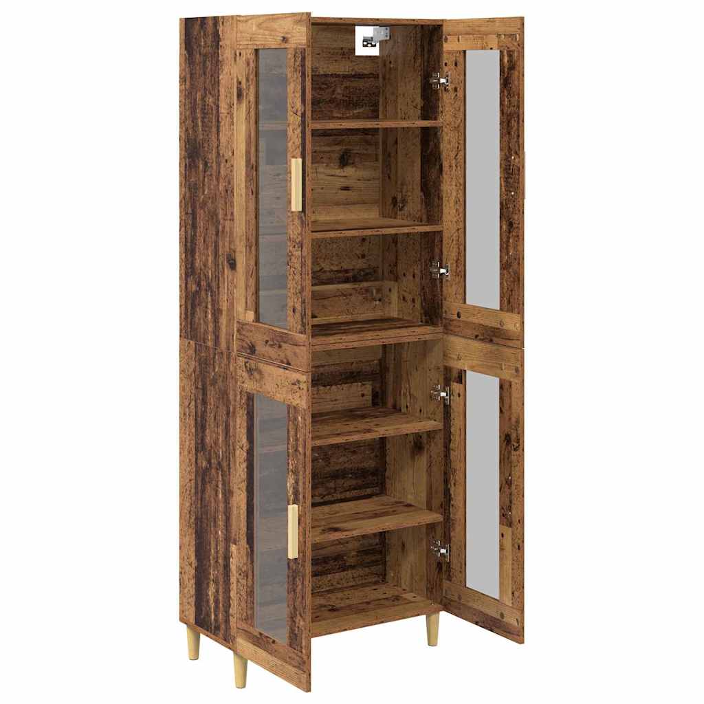 Highboard Altholz 69,5 x 34 x 180 cm Holzwerkstoff