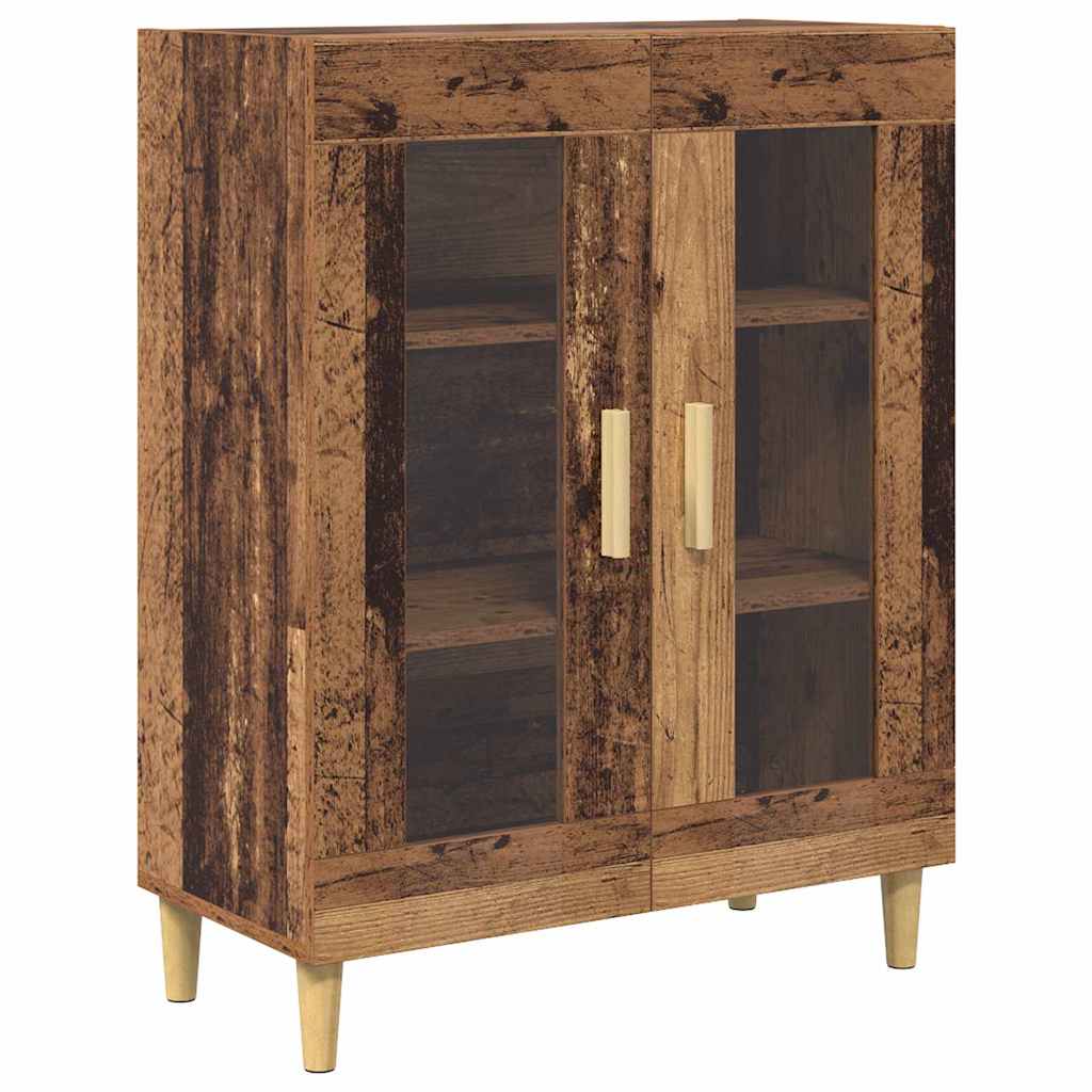 Highboard Altholz 69,5 x 34 x 180 cm Holzwerkstoff