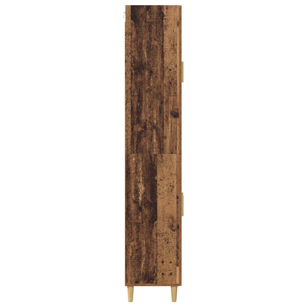 Highboard Altholz 69,5 x 34 x 180 cm Holzwerkstoff