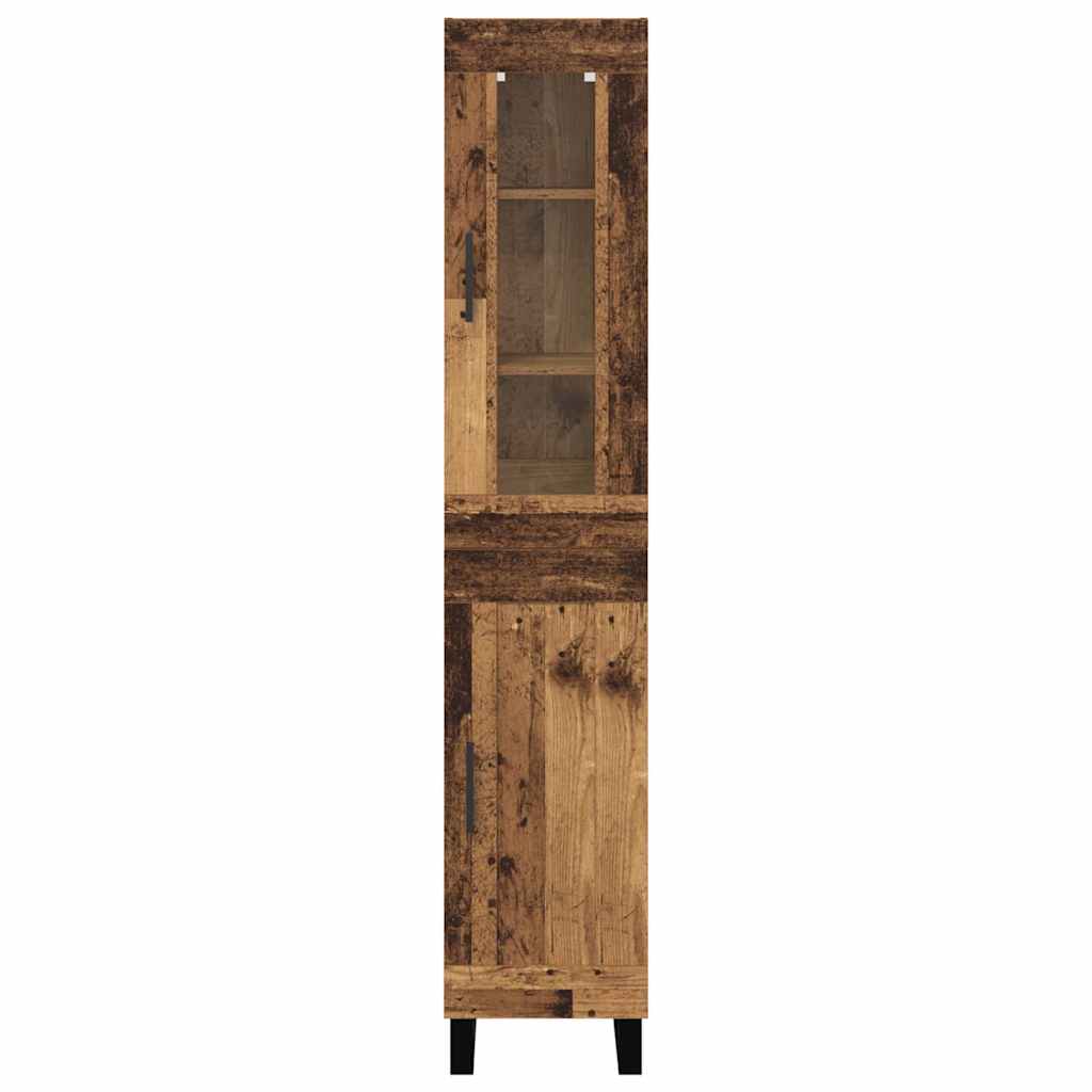 Highboard Altholz 34,5 x 34 x 180 cm Holzwerkstoff