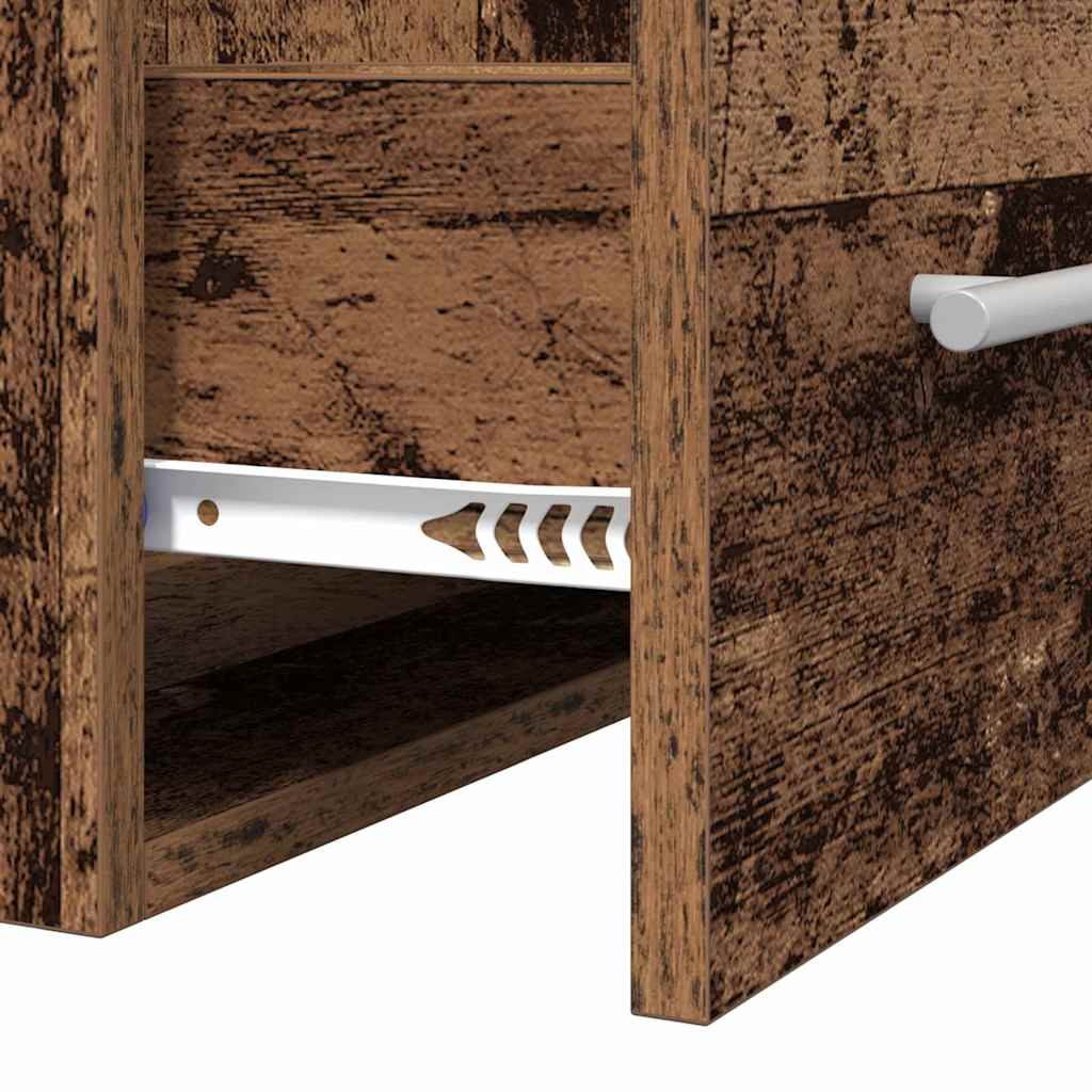 Waschbeckenschrank mit Schubladen Altholz 41 x 38,5 x 48 cm