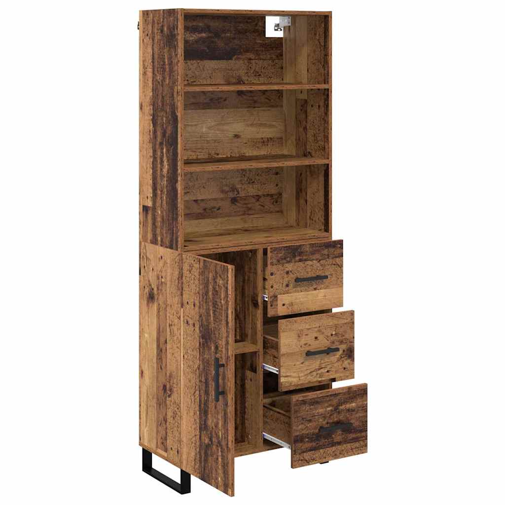 Highboard mit Schubladen 2 pcs Altholz Holzwerkstoff