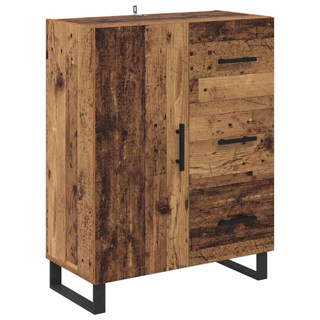 Highboard mit Schubladen 2 pcs Altholz Holzwerkstoff