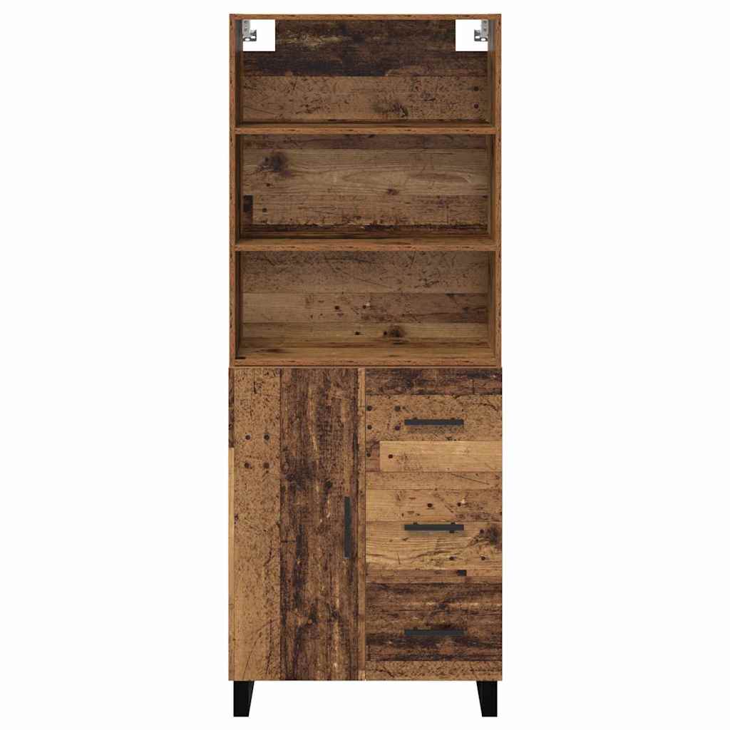 Highboard mit Schubladen 2 pcs Altholz Holzwerkstoff