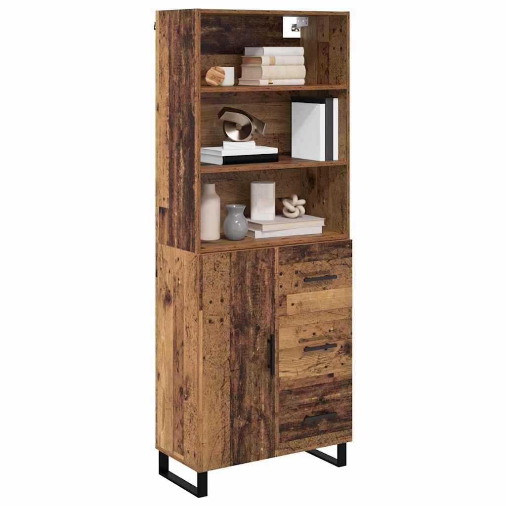 Highboard mit Schubladen 2 pcs Altholz Holzwerkstoff
