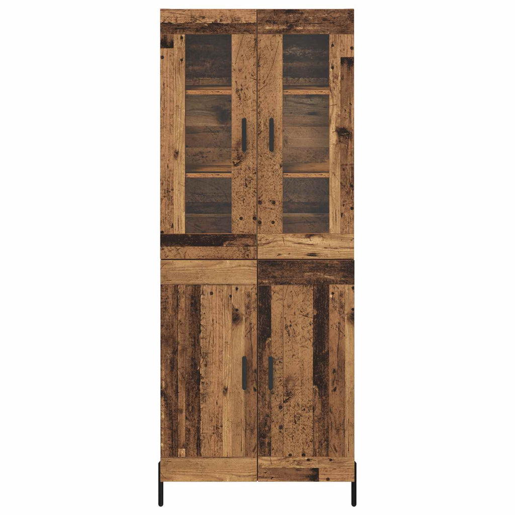 Highboard Wandmontiert Altholz 69,5 x 34 x 180 cm Holzwerkstoff